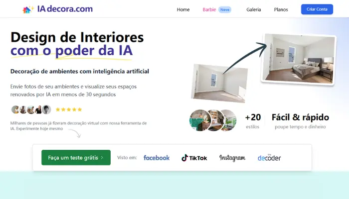 ia para design de interiores com iadecora