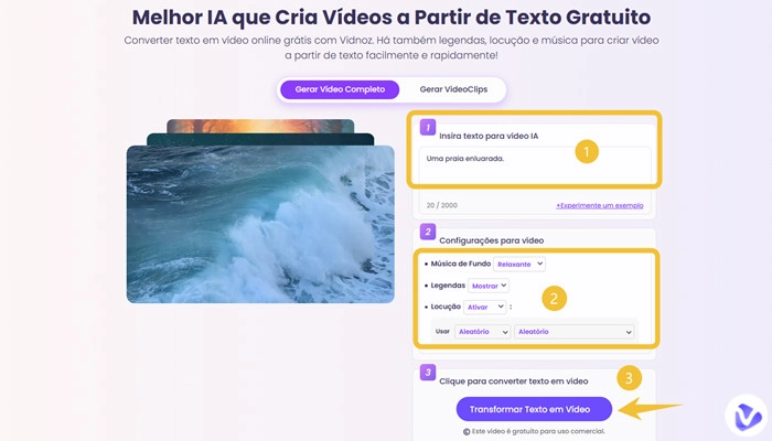ia que cria videos a partir de texto gratis
