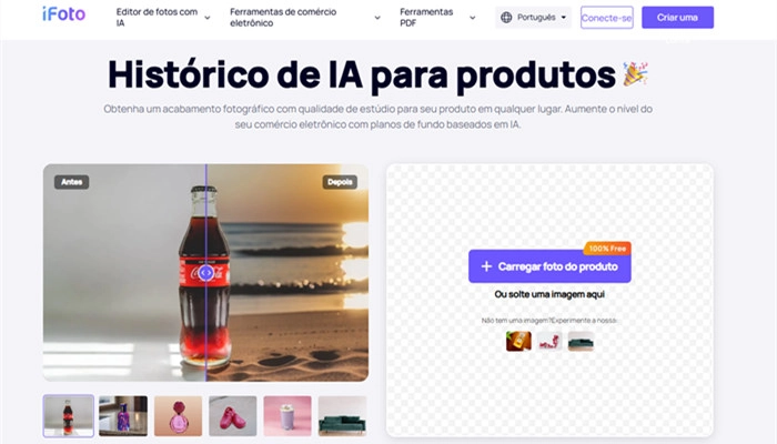 ifoto criar fotografia de produto com ia online
