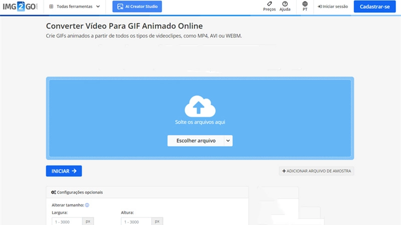 IMG2GO-converter vídeo para gif animado