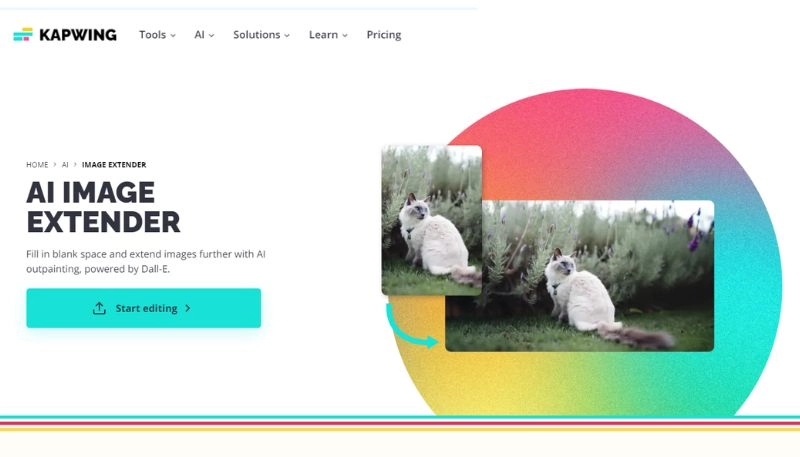 kapwing para expandir imagem com ia