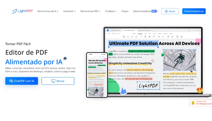 lightpdf ia para analisar pdf