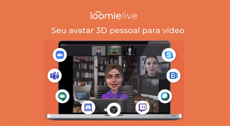 loomielive-criar vídeo com avatar animado