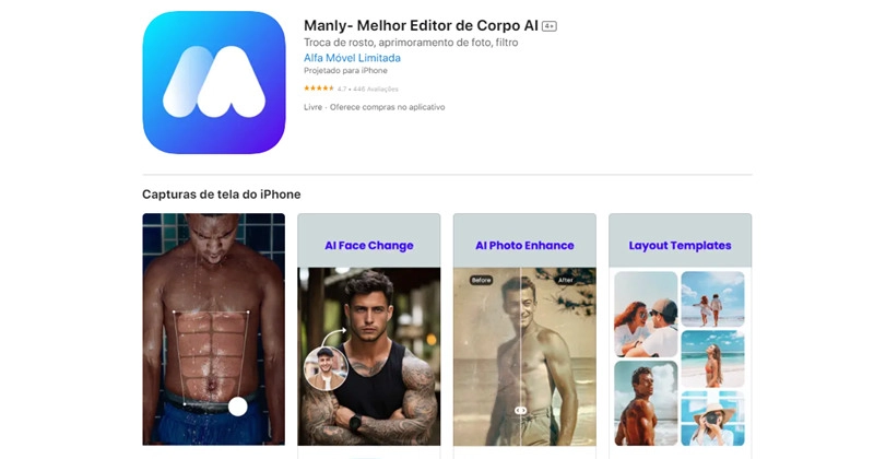 Manly-editor de fotos musculares