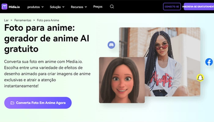 Gerador de avatar de IA gratuito online - Media. io