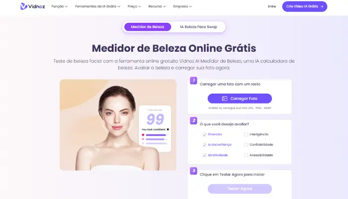 medidor de beleza de vidnoz ai online