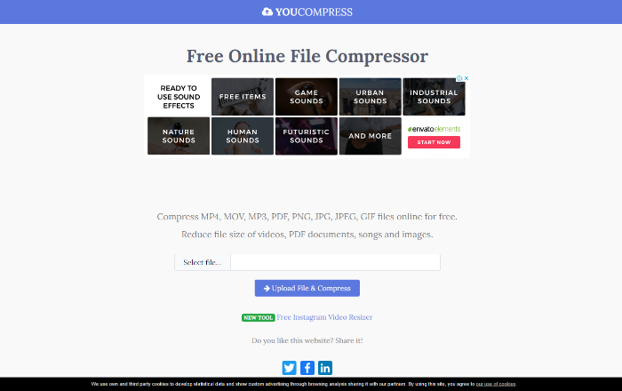Use o YouCompress para comprimir vídeos online