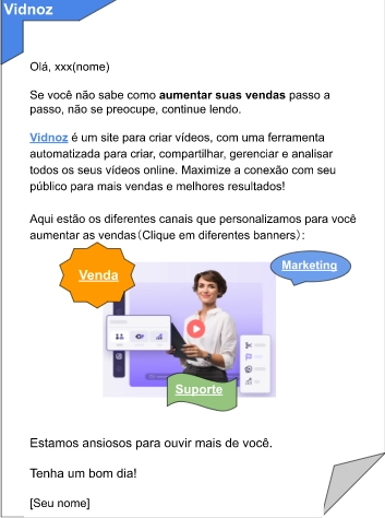 Um e-mail educacional dos modelos de e-mail marketing de Vidnoz Flex
