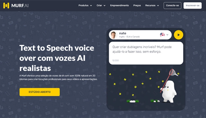 MurfAI-leitor de textos online