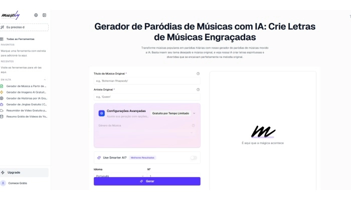 musely ia que faz parodia de musica