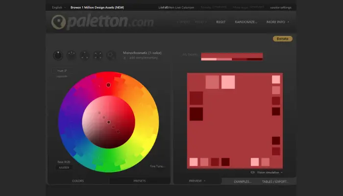 paletton crie paleta de cores online gratis para designer