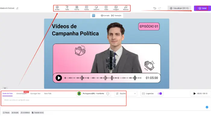 personalize o video de campanha politica