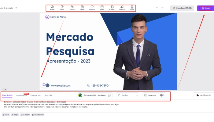 personalize seu video no vidnoz