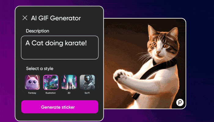 Criador de Gif: IA para Criar Gifs Animados Online e Grátis