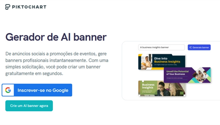piktochart gerador de banner gratuito