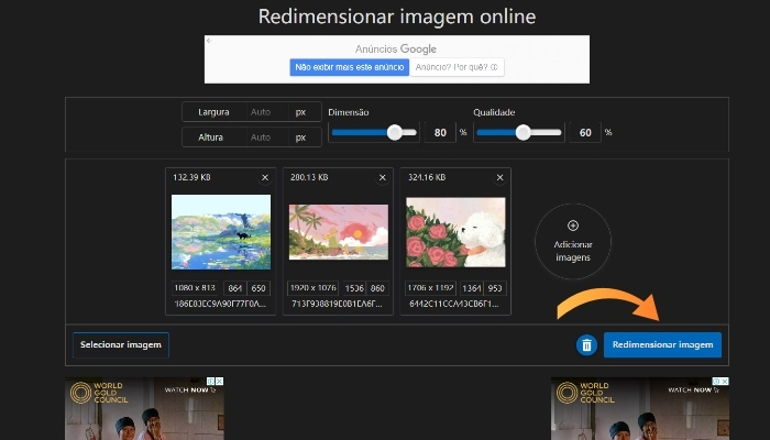 redimensionar várias fotos ao mesmo tempo com bigimage