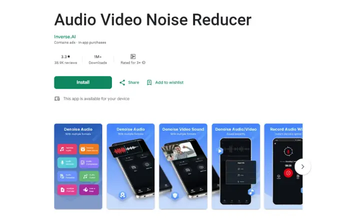 reduzir ruido de audio e video