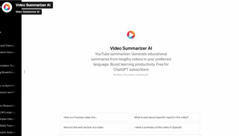 resumir video de youtube com chatgpt
