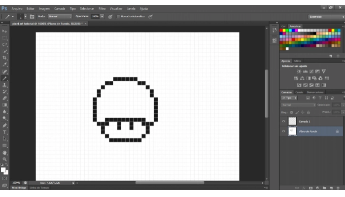 selecionar ferramenta para desenho pixel art facil