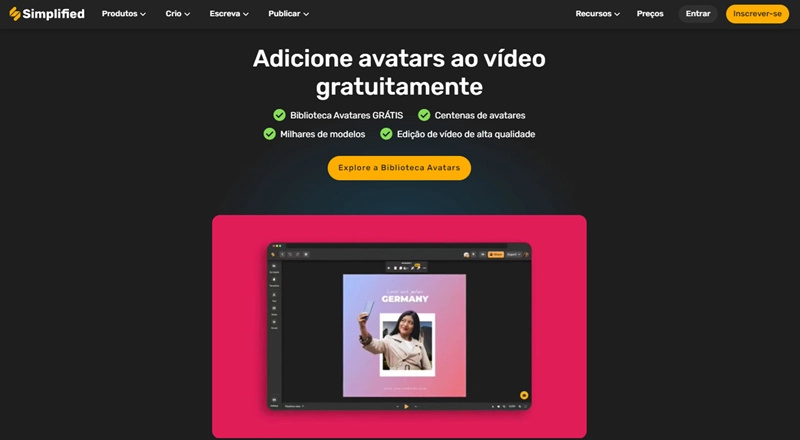 simplified-adicionar avatar ao vídeo