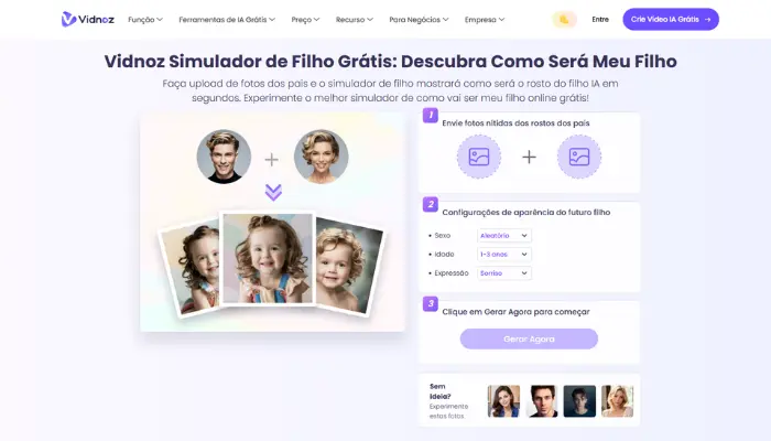 simulador de filho do vidnoz para futuro bebe