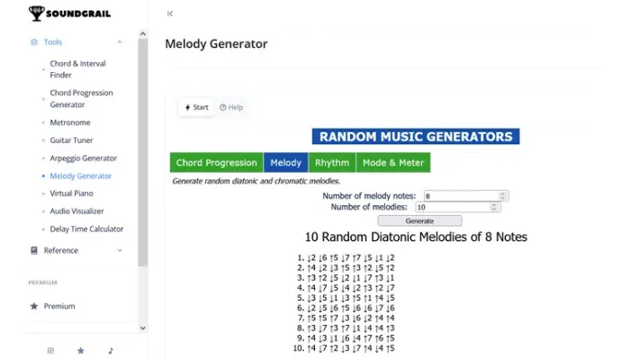 soundgrail para criar melodia online