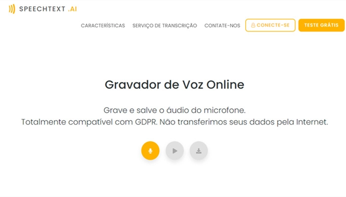 speechtext-gravador de voz pc