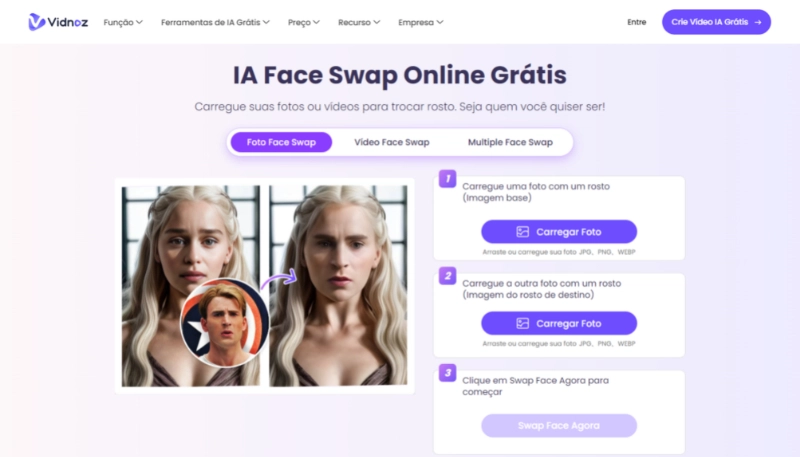 swap face para mudar roupa em foto online