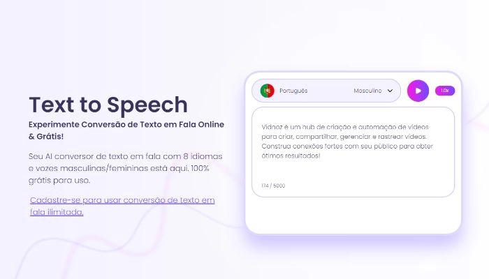 text to speech vidnoz ai