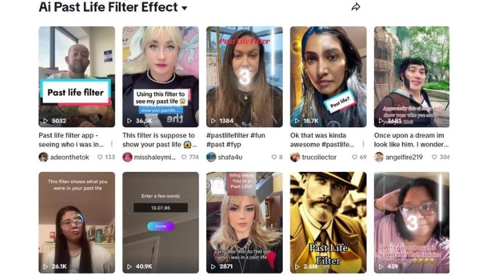 tiktok filtro de vida passada