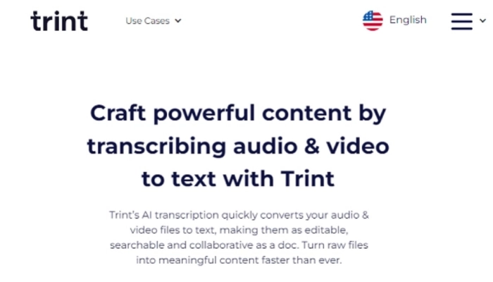 transcrever video do YouTube em texto com Trint