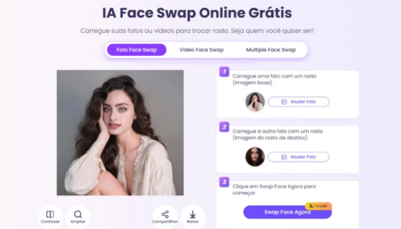 trocar rosto com vidnoz face swap online