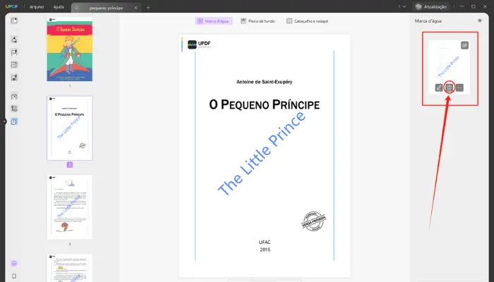updf remover marca d'água de pdf