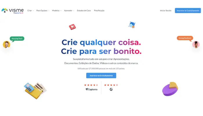 usar visme para criar paleta de cores online gratis