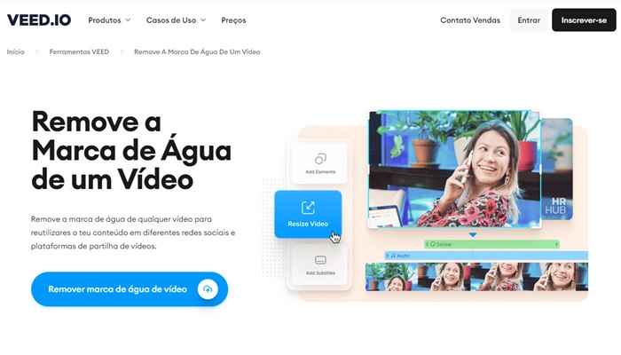 Veed.io-tirar marca d'água de vídeo