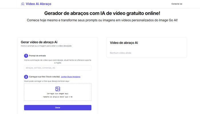 video ai hug gerador de abraços com ia