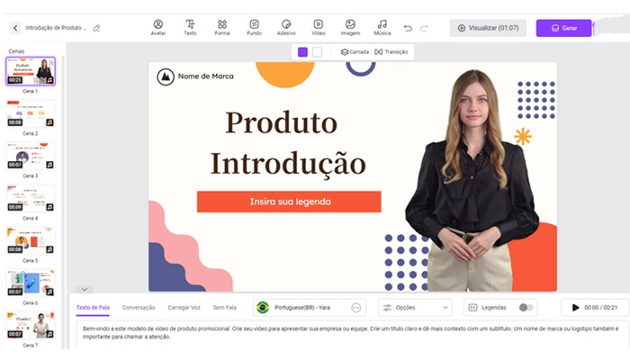 vídeo de apresentação de produto