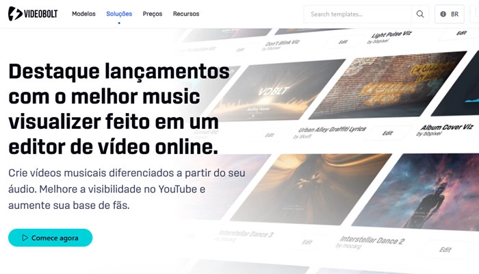 videobolt ia que cria clipe de música
