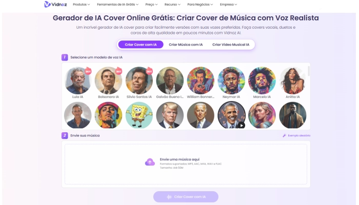 vidnoz ai cover online gratis