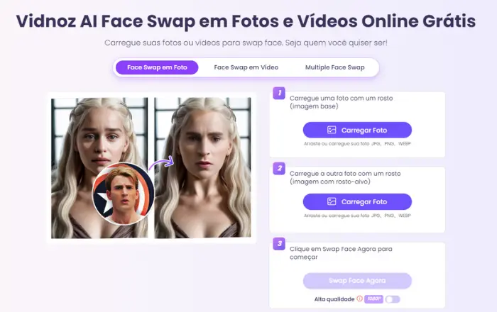 vidnoz ai face swap para proteger a privacidade