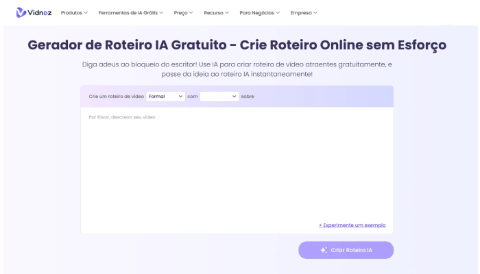 vidnoz ai para escrever carta de motivacao