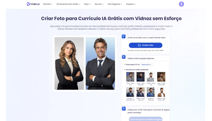 vidnoz aumentar volume cabelo