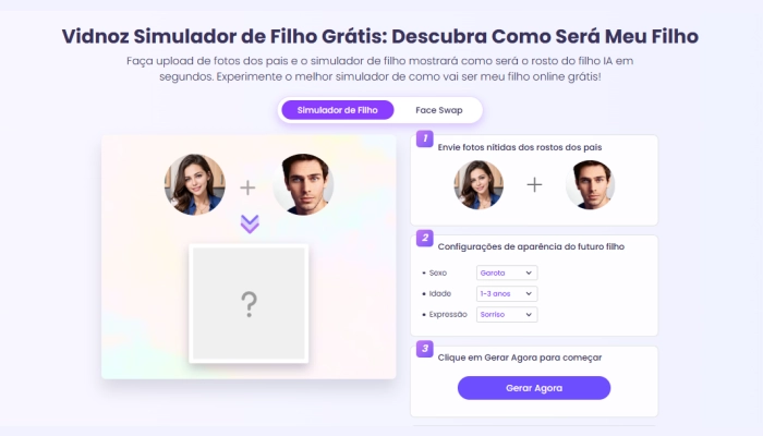 vidnoz calcular cor de olhos do bebe