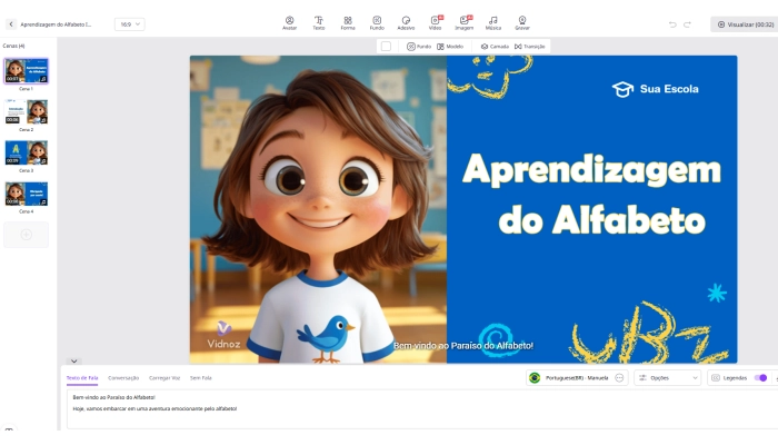 vidnoz criar apostila online gratis