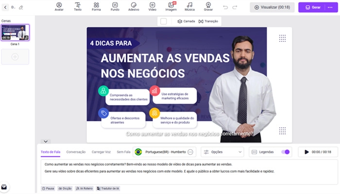 vidnoz criar vídeo com inteligência artificial grátis