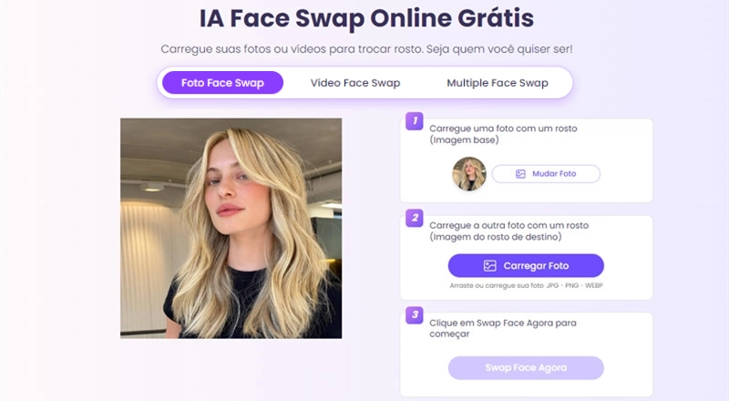 Vidnoz-face-swap experimentar qualquer visual