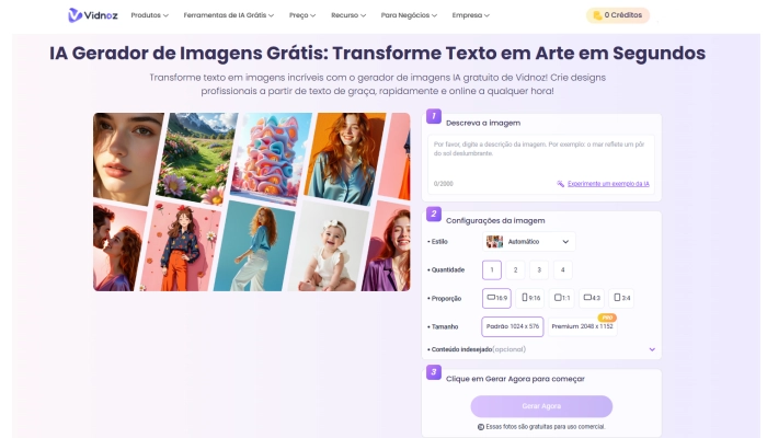 vidnoz gerador de imagens