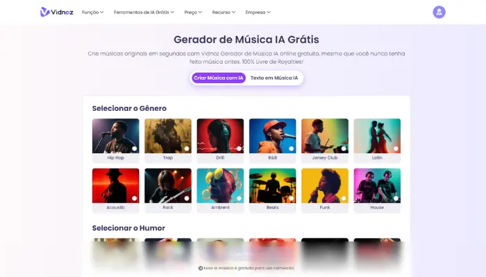 vidnoz gerador de jingle online gratis