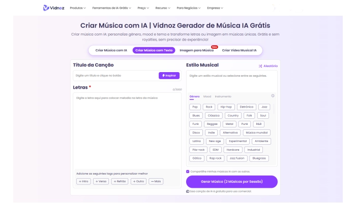 vidnoz ia cantar musica