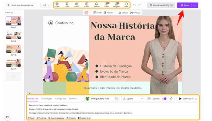 vidnoz melhor ia para criar vídeo grátis